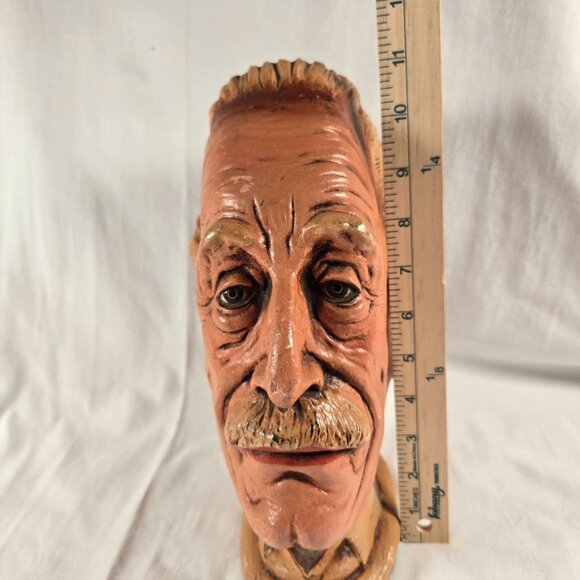 Vintage Albert Einstein Head Bust MCM Statue Chalkwear Plaster Figure‎ Esco like - Picture 10 of 12